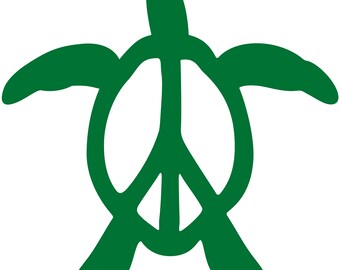 Hawaiian Sea Turtle Decal - Tribal Style Vinyl Sticker For Car Windows & Laptops
