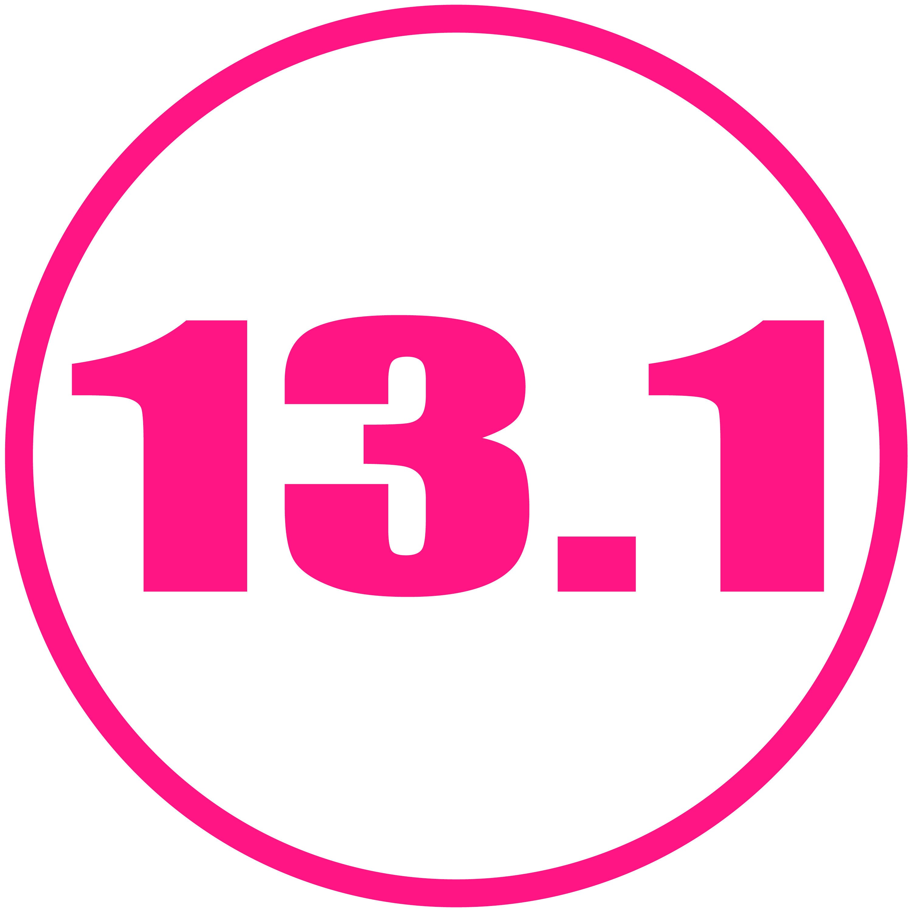 Funny "Only 1/2 Crazy" Half Marathon Bumper Sticker – 13.1 Miles, Euro Oval Design – Perfect For Runners