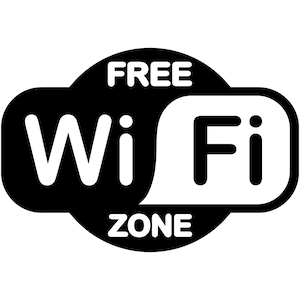 Free Wifi Zone Logo Vinyl Decal Car Window Bumper Sticker Business Restaurant Coffee Shop Sign
