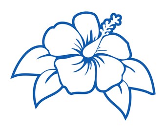 108pcs Hawaii Hibiscus Flowers & Butterflies Car Sticker Set – Wall Tattoo LZP