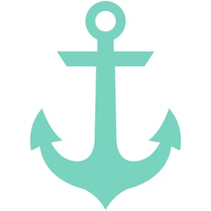 Anker Die Cut Vinyl Decal Auto Raam Sticker Bumper Kwekerij Nautisch Schip Boot Select Kleur / Grootte