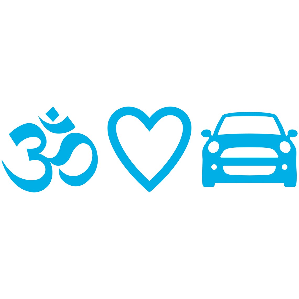 Yoga Om Love Mini Cooper Vinyl Decal Car Window Bumper Sticker - Etsy