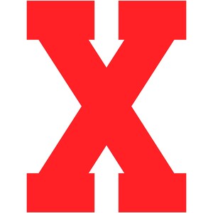 X Sticker Large Varsity Letter X Decal Sticker Vinyl Window Laptop College Athletic ...