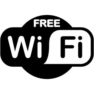 Free Wifi Logo Vinyl Decal Car Window Bumper Sticker Business Restaurant Coffee Shop Sign
