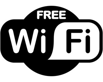 Free WiFi Spot Sticker Vinyl Decal Store Business Window Wireless Hotspot Sign