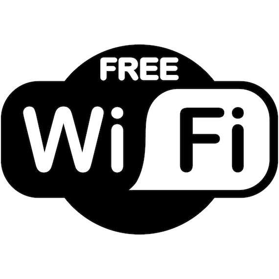 Free Wifi Logo Vinyl Decal Car Window Bumper Sticker Business Restaurant  Coffee Shop Sign 