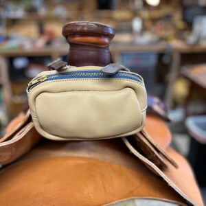 Re purposed Leather Saddle Horn Bag With Re purposed Concho From the Old Saddle. Etsy