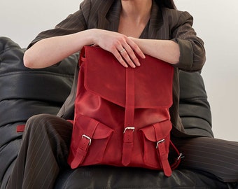 Handmade leather backpack,Leather laptop backpack women,Work backpack for women,Leather rucksack,Laptop backpack leather,College backpack
