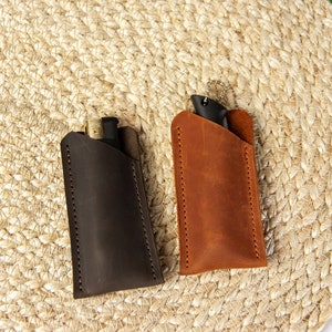 Étui personnalisé pour couteaux de poche en cuir, étui pour couteau de poche, étui pour petit couteau, étui de transport pour couteaux, étui pour couteau en cuir, porte-couteau