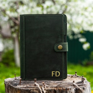 Personalized leather notebook cover, Personalized leather journal cover, Custom journal cover, Custom notebook cover, Leather cover notebook
