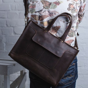 Umhängetasche aus Leder, personalisierte Leder-Laptoptasche, Damen-Laptoptasche, Lederhandtaschen, braune Leder-Laptoptasche, Leder-Laptoptasche 13 Zoll