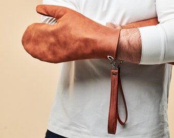 Leather oven mitts, Personalized leather oven mitts, Handmade leather oven mitts,Leather cooking mitts,Custom oven mitts,Leather oven gloves