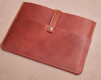 Leather laptop cover,14 inch laptop sleeve,Leather case for MacBook Air 13,MacBook Pro 16 sleeve,Personalized MacBook sleeve,Laptop case