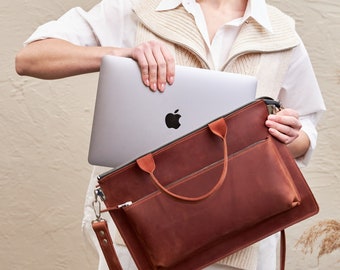 Maletín de cuero para computadora portátil, bolso para computadora portátil 15.6, bolsa de aire para Macbook, hombres de bolsa para computadora portátil, bolsa para computadora portátil de 17 pulgadas, bolsa para Macbook de 13 pulgadas, bolsa para Macbook para hombres