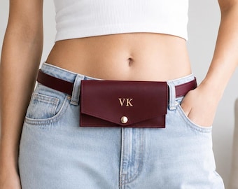100% echte Leder Gürteltasche, personalisierte Leder Gürteltasche, Leder Bauchtasche für Frauen, benutzerdefinierte Leder Gürteltasche, kleine Leder Gürteltasche