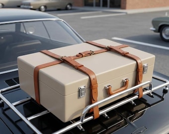 100% Genuine leather luggage strap, Leather roof rack straps, Custom leather luggage straps, Luggage car strap, Trunk rack straps