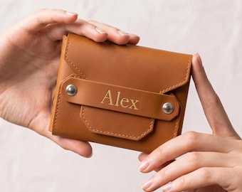 100% Genuine leather wallet womne, Small leather wallet women,Personalized leather wallet,Leather card holder wallet,Small cash wallet women
