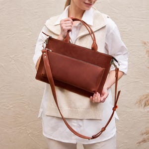 Leather laptop bag 16 inch, Leather laptop satchel, Laptop briefcase women, MacBook Pro 14 bag, MacBook Air 13 bag, Laptop bag for women