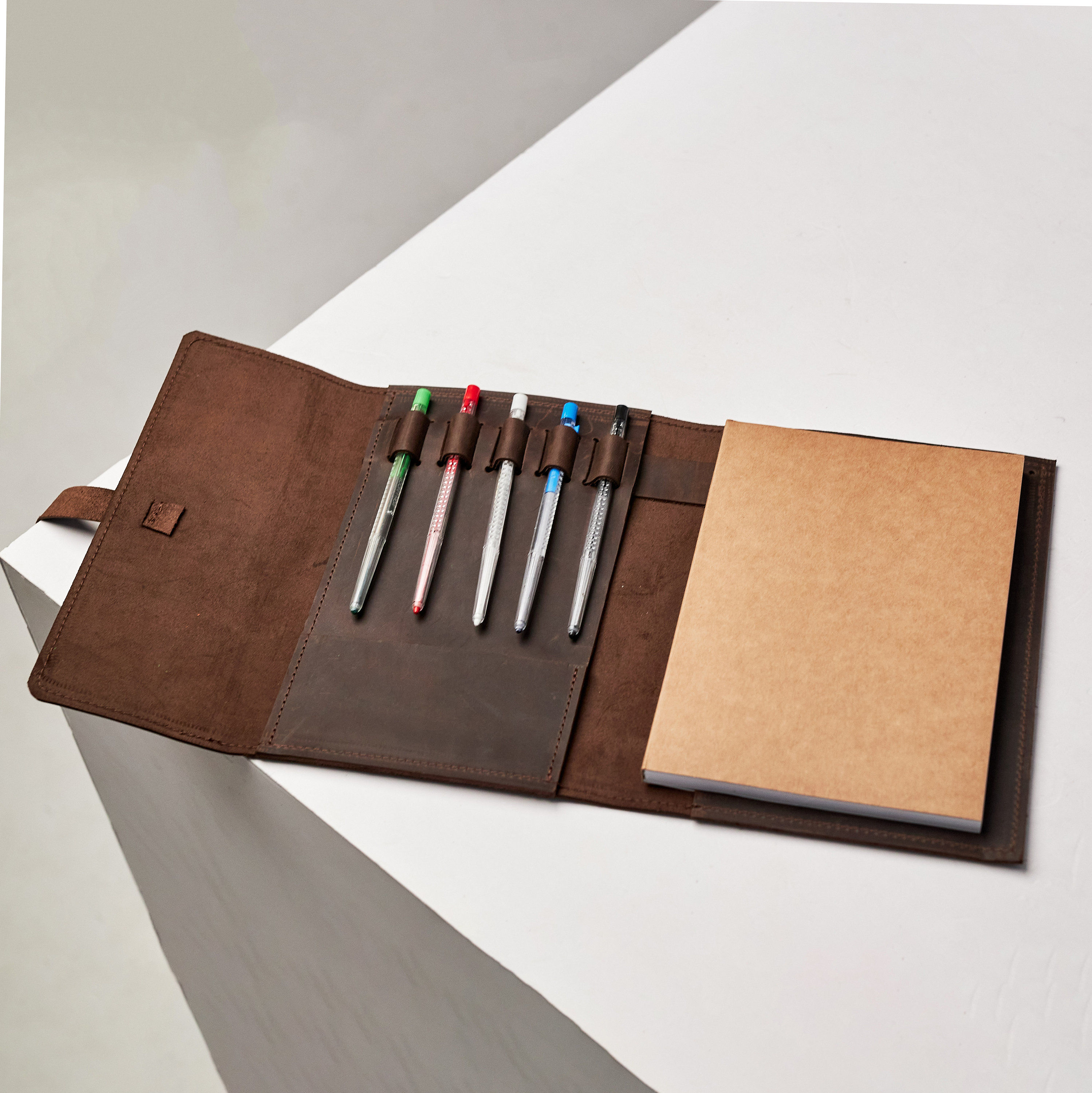 Artist Gifts Set of Sketch Pad Pencils and Personalized Leather