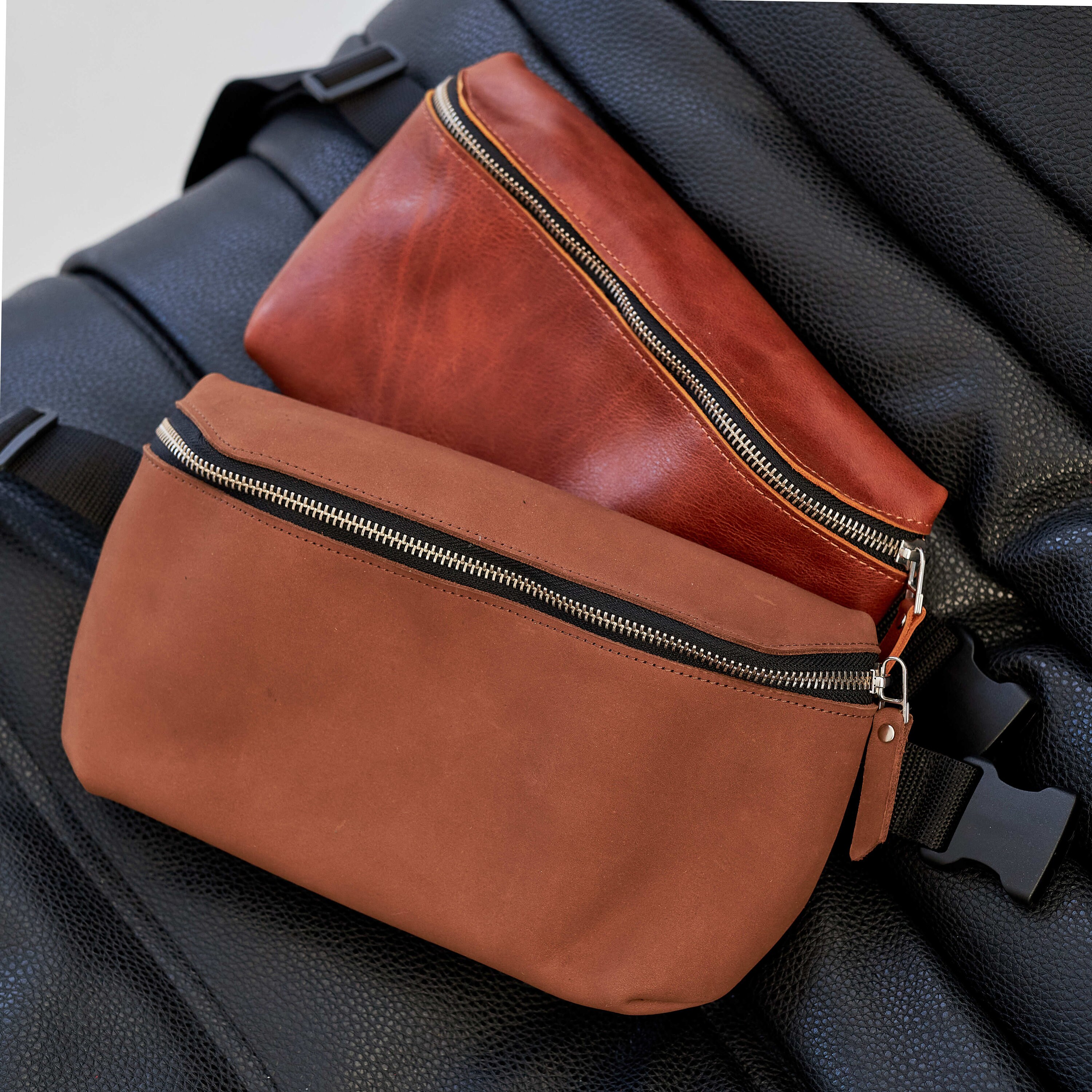 Personalized Leather Belt Bag | Women's Waist Bag | Handmade Leather Fanny Pack | Custom Leather Hip Bag