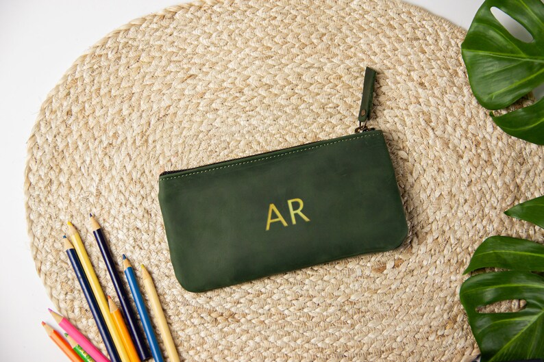 Leather Pencil Caseleather Pencil Holderleather Pencil Etsy