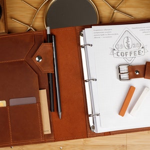 Leather binder a4,Leather binder cover,Refillable leather journal a5,Leather binder 3 ring,Leather three ring binder,Planner binder