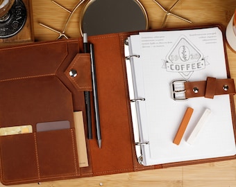 Leather binder a4,Leather binder cover,Refillable leather journal a5,Leather binder 3 ring,Leather three ring binder,Planner binder