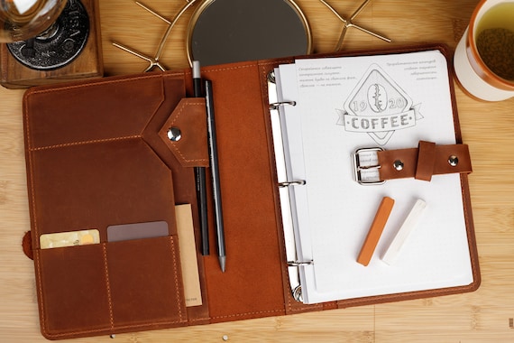 Buy Binder Ruled A4 Executive Origaniser Refillable Planner Round Ring  Binder Leather Cover Notepad Online at desertcartINDIA