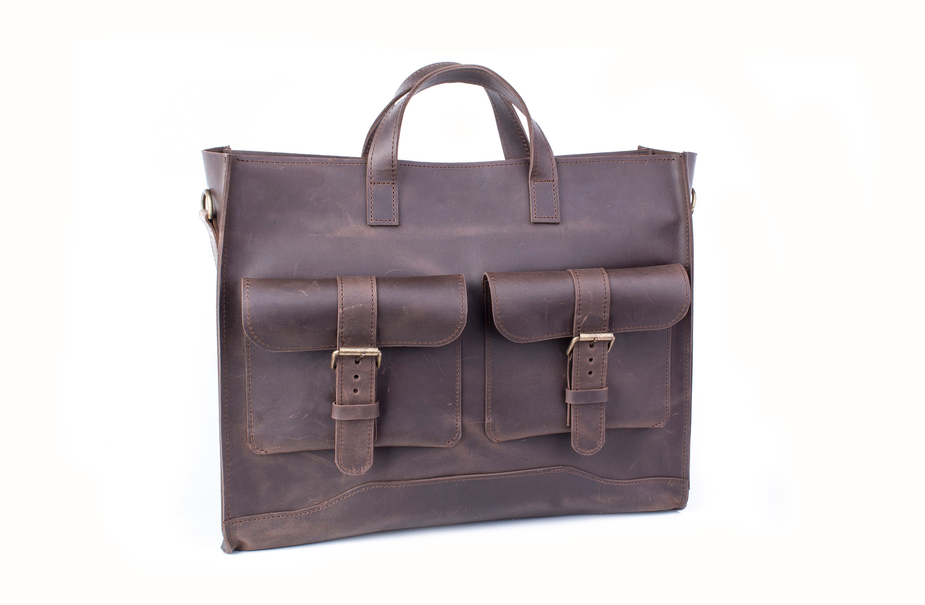 Personalized Leather Laptop Bag Custom Leather Messenger Bag Etsy