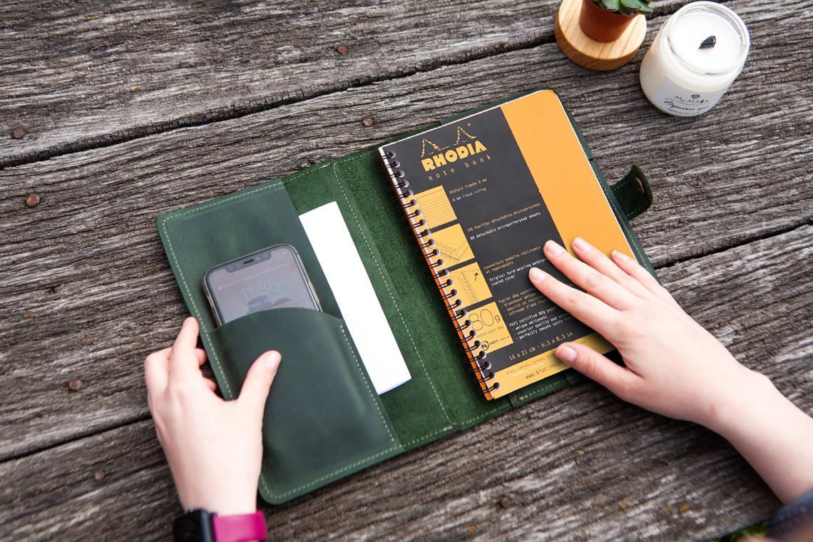 Leather Rhodia Cover Rhodia Notebook Cover Personalized 