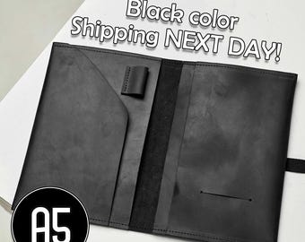 Leather notebook cover personalized, Handmade journal cover, Leather journal cover refillable, Monogrammed notebook, Custom planner cover