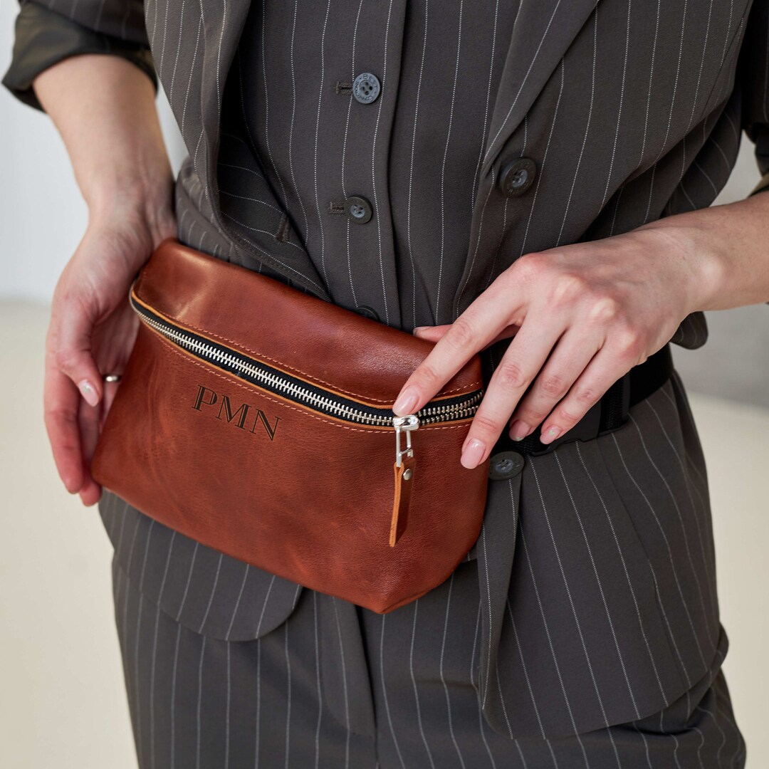 Custom Leather Belt Bag Leather Waist Bag for Women Stylish Etsy