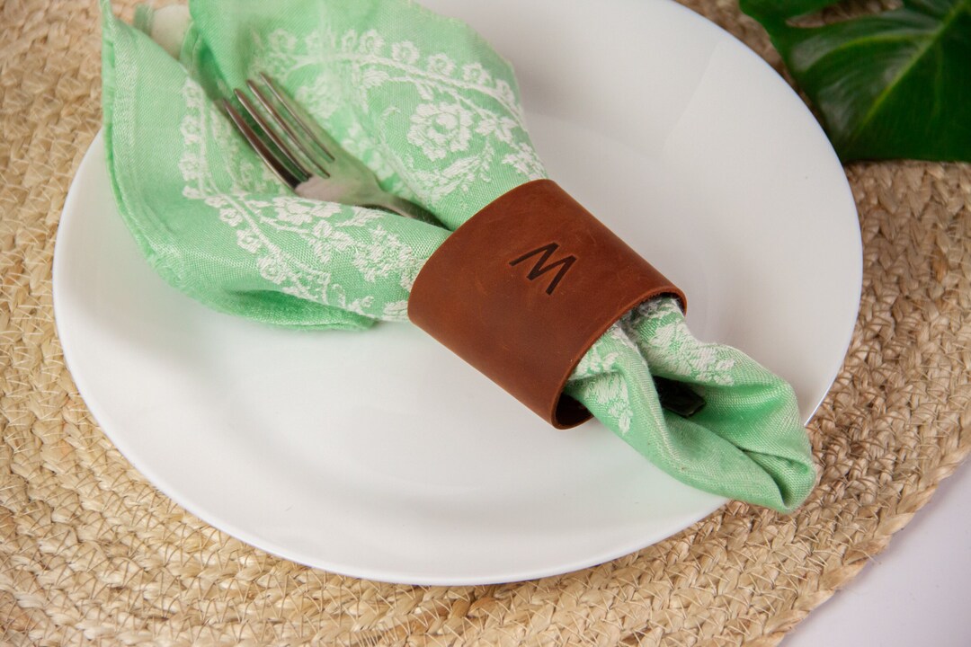 Personalized Leather Napkin Rings,engraved Napkin Rings,napkin Ring ...
