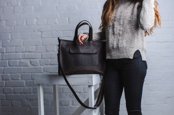 Personalized leather laptop bag, Handmade leather briefcase, Leather laptop handbag, Leather office bag, Custom leather handbag, Work bag