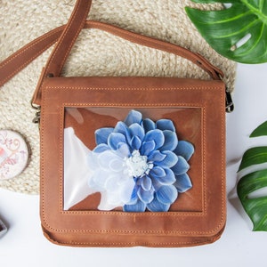 Leder Ita Bag Geldbörse, Ita Tasche Crossbody, kleine Ita Bag, Crossbody Pin Bag, Ita Tasche mit klaren Sichtfenstern, Ita Bag Leder, Ita Bag nach Maß