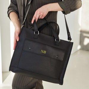 Porte-documents en cuir, sac pour ordinateur portable en cuir pour femme, sac de travail en cuir pour femme, porte-documents pour ordinateur portable, sac d'ordinateur en cuir pour femme, porte-documents personnalisé