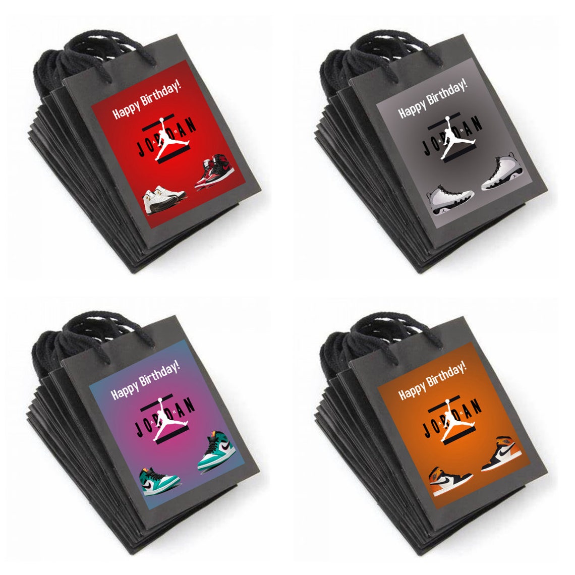 Air Jordan Inspired Printable Gift Bag Cover/Flyer Bundle Etsy