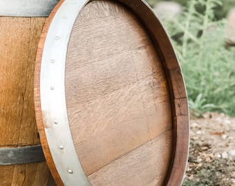 Wine Barrel Top Tray