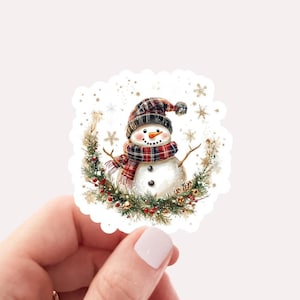 Christmas Snowman Sticker, Cute Snowman Sticker, Christmas Sticker for Women, Cute Winter Sticker, Christmas Sticker, Gift For Christmas