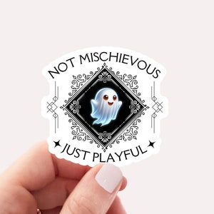 Halloween Ghost Sticker, Cute Ghost Sticker, Funny Halloween Sticker, Cute Fall Sticker, Spooky Season Sticker, Gift For Halloween, Gift