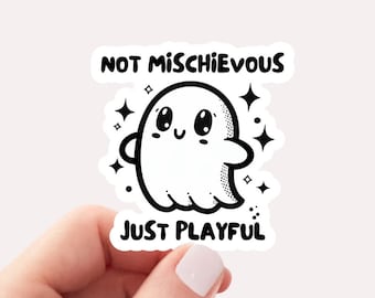 Halloween Ghost Sticker, Cute Ghost Sticker, Funny Halloween Sticker, Cute Fall Sticker, Spooky Season Sticker, Gift For Halloween, Gift