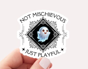Halloween Ghost Sticker, Cute Ghost Sticker, Funny Halloween Sticker, Cute Fall Sticker, Spooky Season Sticker, Gift For Halloween, Gift