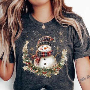 Christmas Snowman Shirt, Cute Snowman T-shirt, Christmas Shirt for Women, Cute Winter Shirt, Christmas Shirt, Gift For Christmas, Gift