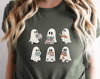 Ghost Reading Shirt, Teacher Halloween Shirt, Book Lover Tshirt, Librarian Shirt, Reading Shirt, Teacher Shirt, Halloween School Shirt
