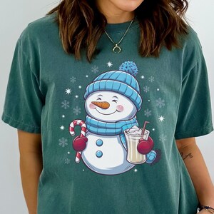 Christmas Snowman Comfort Colors Shirt, Cute Snowman Shirt, Womens Christmas Shirt, Cute Winter Shirt, Gift For Christmas, Gift