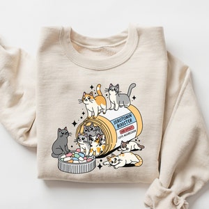 Antidepressant Cat Sweatshirt, Funny Cat Shirt, Cat Mom Sweater, Cat Lover Gift, Cat Owner Gift, Therapist Shirt, Mental Health Matter Shirt