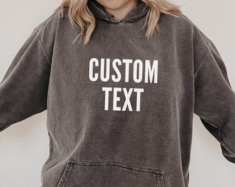 Comfort Colors Personalized Hoodie Sweatshirt, Custom Hoodie, Personalized Hoodie, Custom Sweatshirt for Women, Custom Sweatshirt for Men