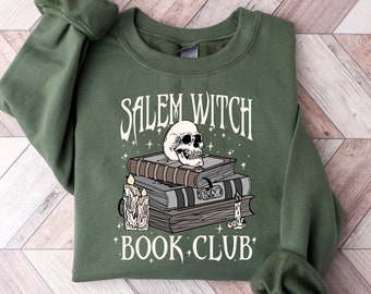 Salem Witch Book Club Sweatshirt, Salem Massachusetts Sweatshirt, Salem Sweatshirt, Happy Halloween Sweatshirt, Halloween Shirt, Witch Shirt