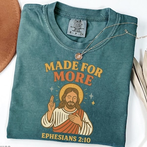 より快適なカラーシャツ、クリスチャンTシャツ、イエス・キリストシャツ、聖書の言葉シャツ、信仰に基づいたTシャツ、彼女へのクリスチャンギフト