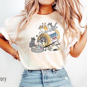 Comfort Colors Antidepressant Cat Shirt, Funny Cat Sweatshirt, Cat Mom Sweater, Cat Lover Gift, Cat Owner Gift, Mental Health Matter Shirt image 4